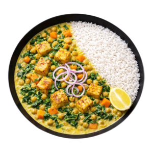 Tofu grillé, sauce crémeuse au lait de coco allégé et riz basmati